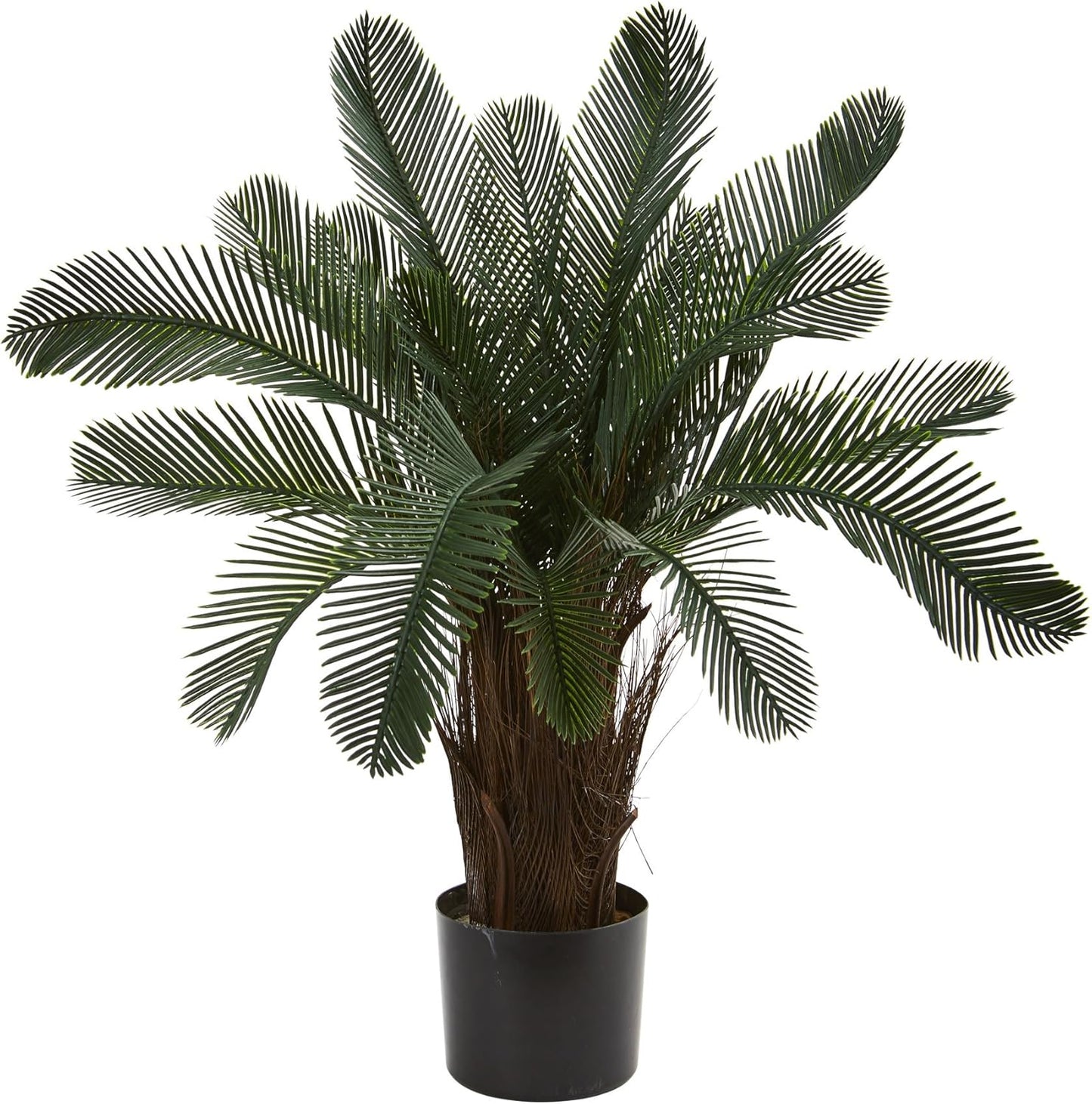 Nearly Natural Artificial, UV Resistant 2’ Cycas Tree (Indoor/Outdoor), Green 28" Dx28 Wx2'H