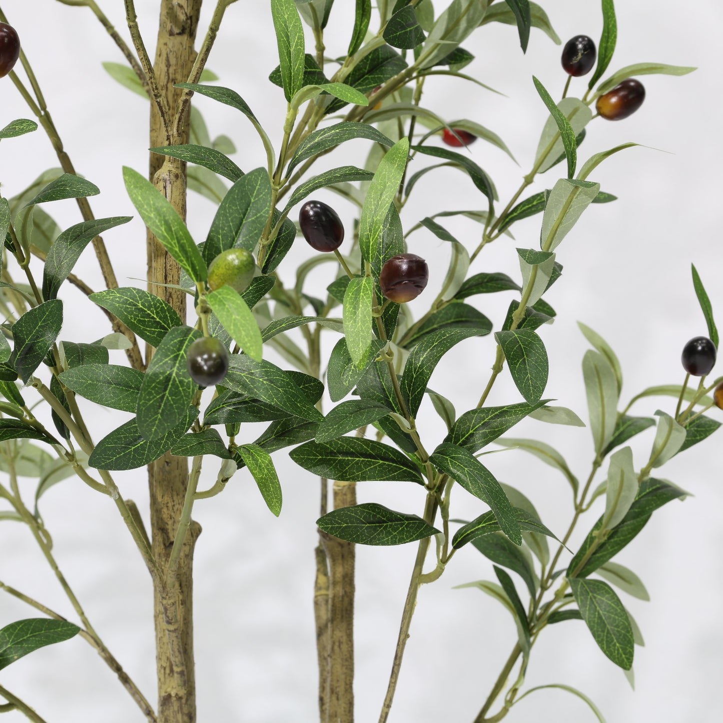 120cm Green Faux Olive tree Dual Canopy Artificial Olive Tree Potted
