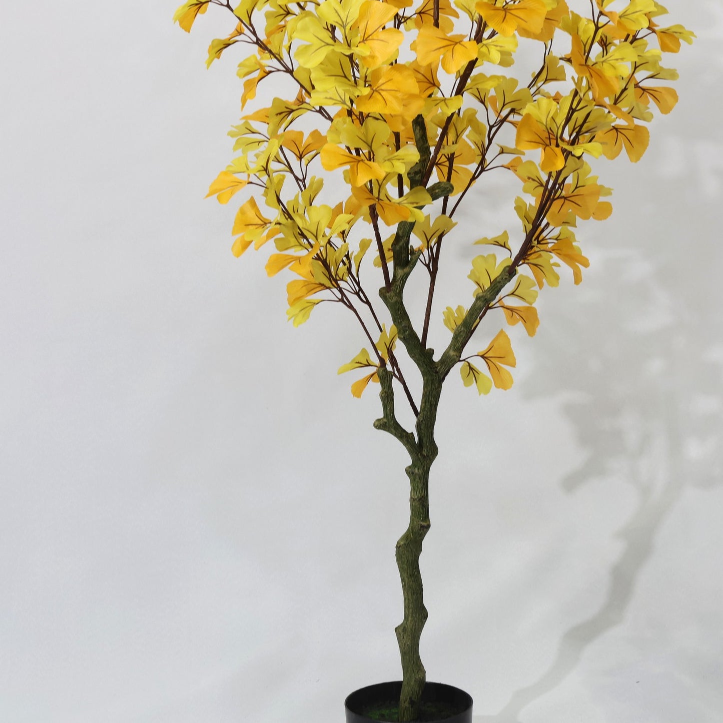 150cm Retro Autumn Yellow Non Detachable Artificial Ginkgo Plant