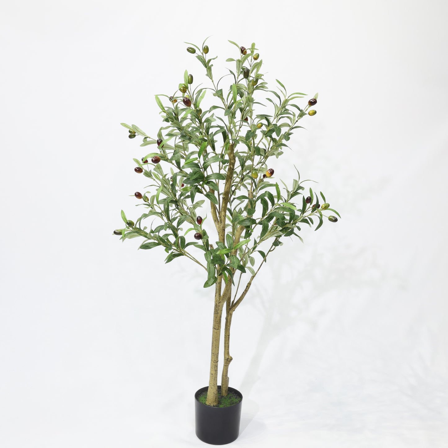 120cm Green Faux Olive tree Dual Canopy Artificial Olive Tree Potted
