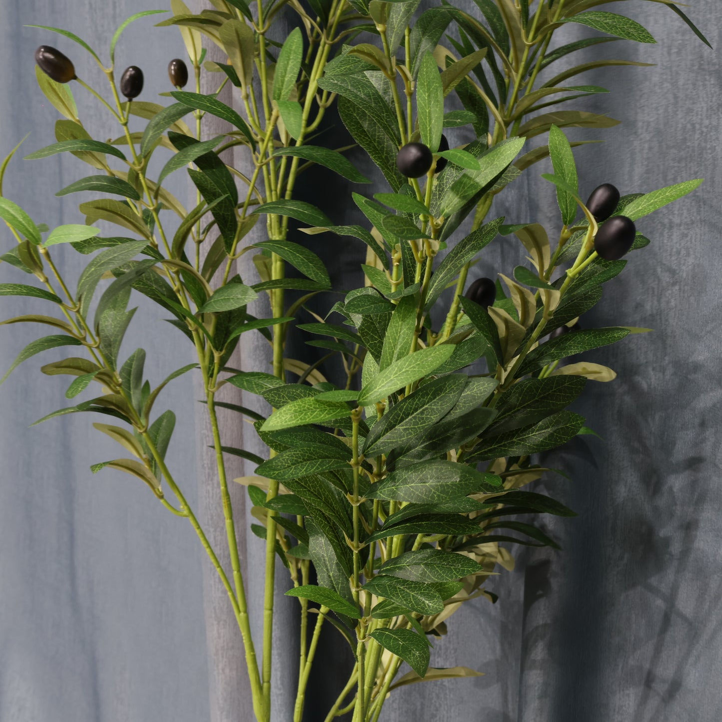 2 Pcs 100cm Artificial Olive Branches Green UV-Resistant Faux plant