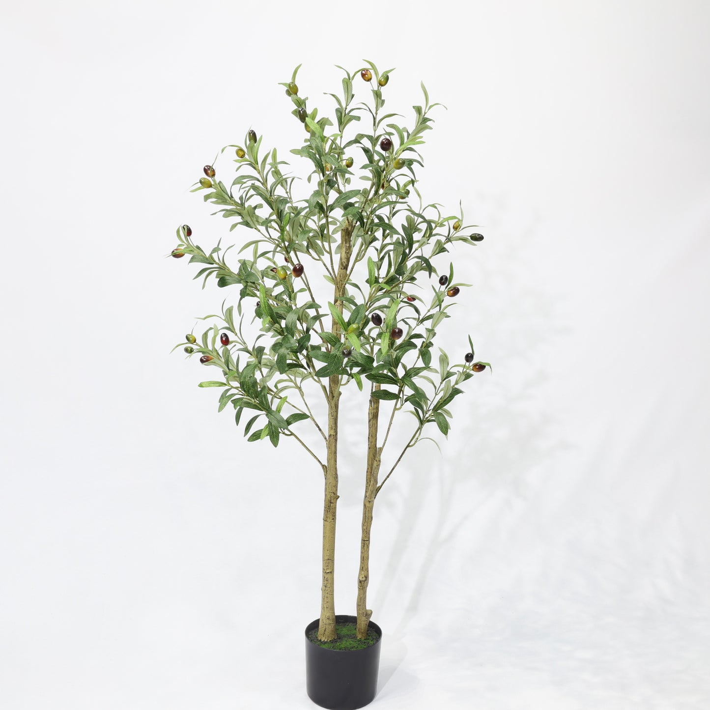 120cm Green Faux Olive tree Dual Canopy Artificial Olive Tree Potted