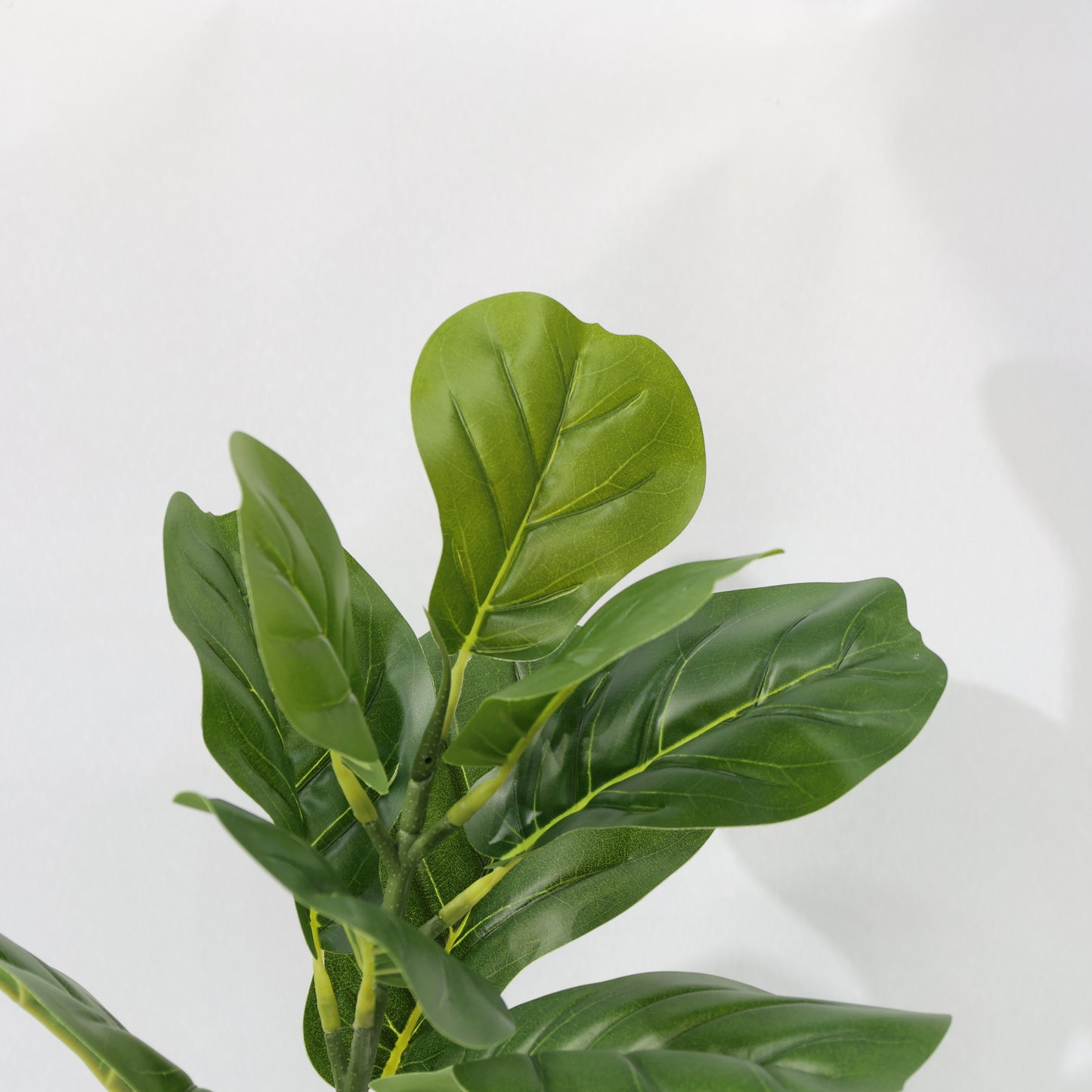 45cm Green Artificial Fiddle Leaf Fig Plant with 9 Lifelike Leaves Bendable Stem
