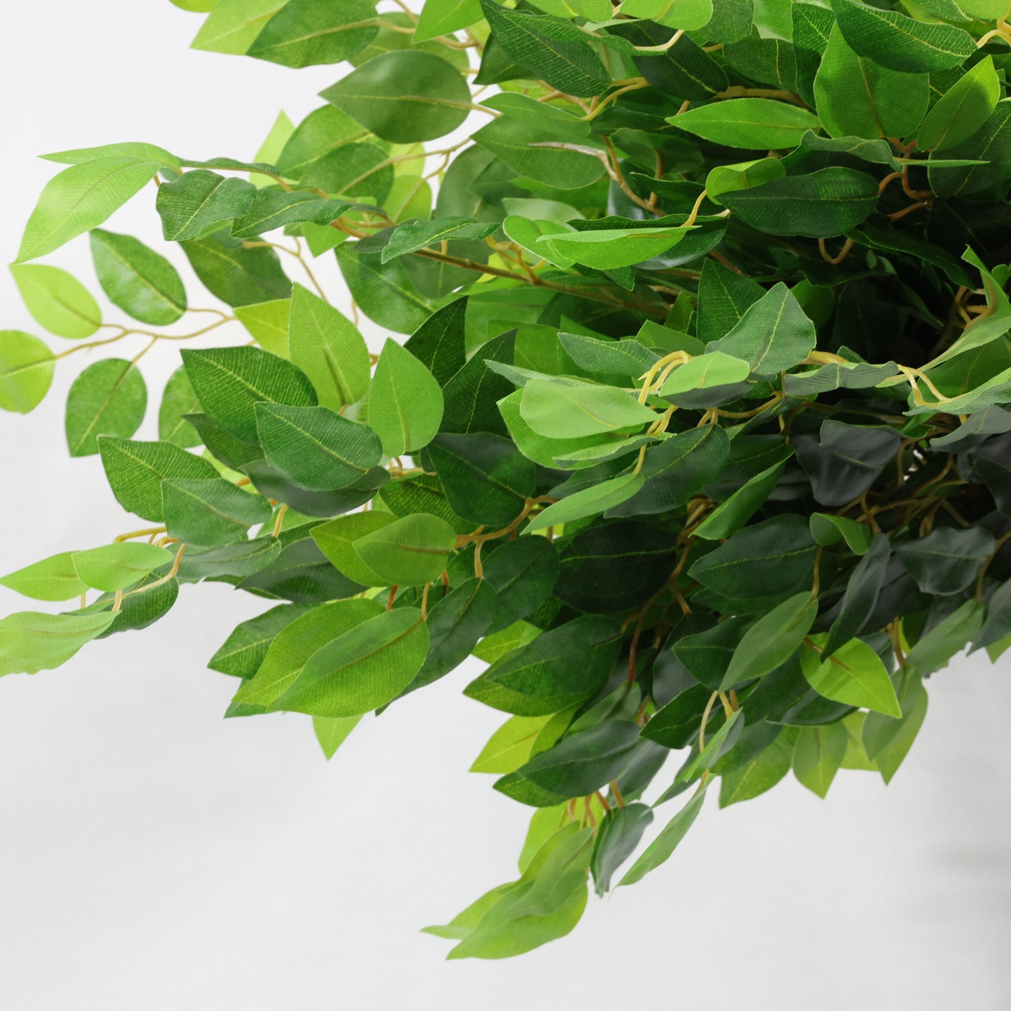 12 Pcs 55cm Artificial Ficus Leaves Stems Plastic Plant lifelike Leaf