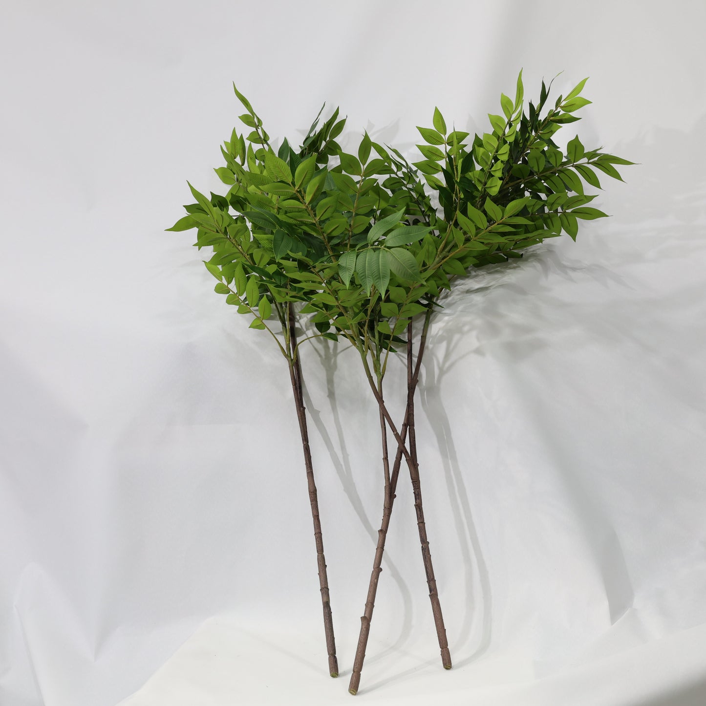 3 Pcs 70cm Artificial Plant Green Lacquer Branches Lush Faux Plants