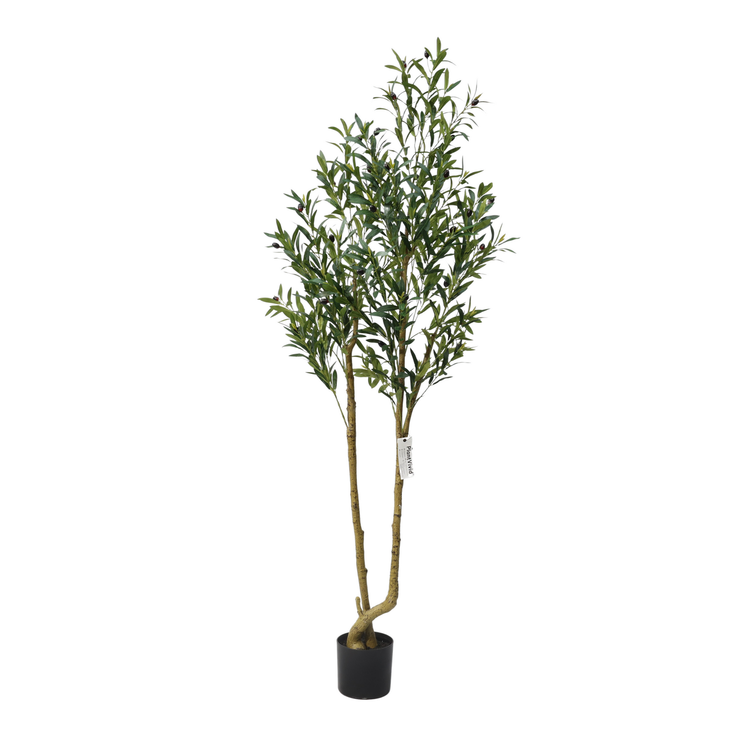 120cm Curved Trunk Artificial Olive Tree Detachable Potted Green Tree