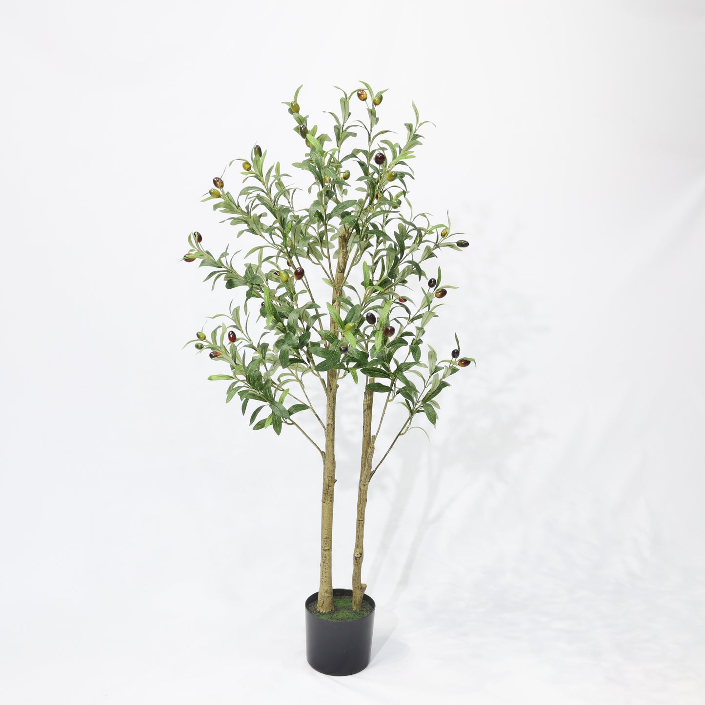 120cm Green Faux Olive tree Dual Canopy Artificial Olive Tree Potted