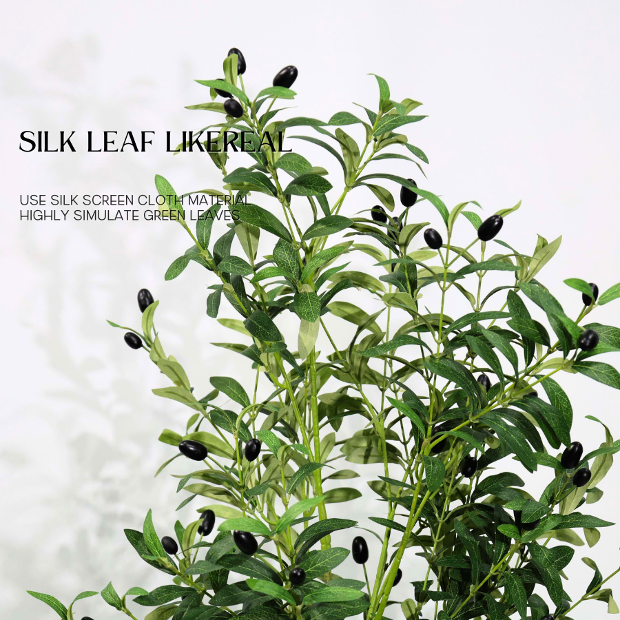 180cm Green Tall Faux Tree Artificial Olive Tree Fake Plant with Pot
