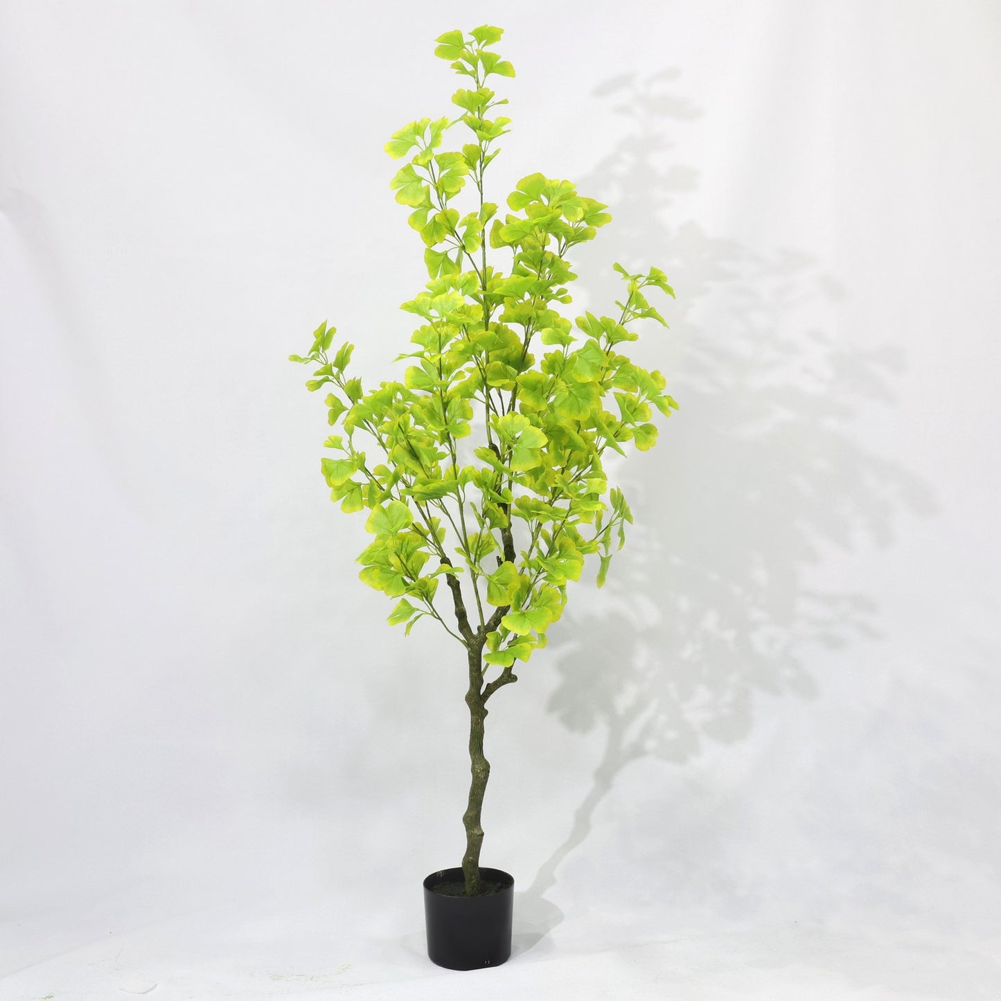 150cm Green Potted Artificial Ginkgo Plant Green leaves Lifelike