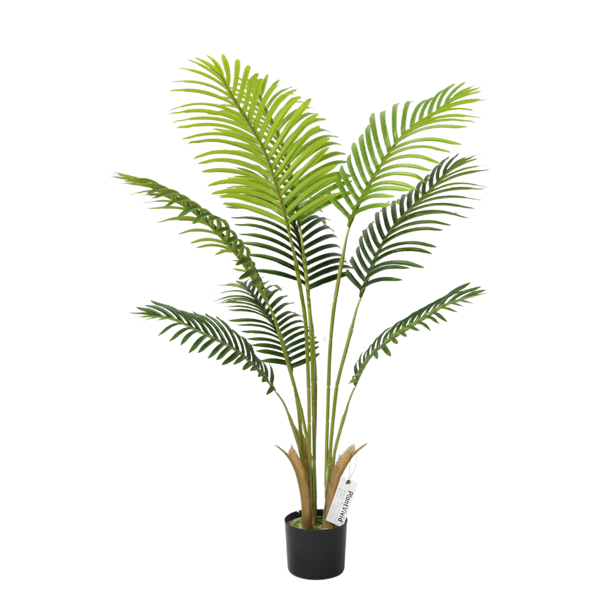 Τεχνητός Φοίνικας Areca 120cm με 9 Πράσινα Φύλλα, Ψεύτικο Φυτό Τροπική Διακόσμηση, Γραφείο, Σπίτι,