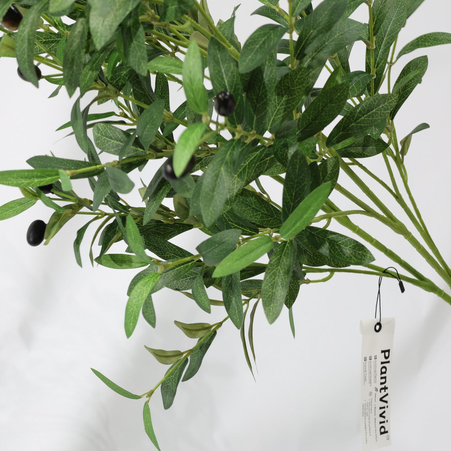 2 Pcs 100cm Artificial Olive Branches Green UV-Resistant Faux plant