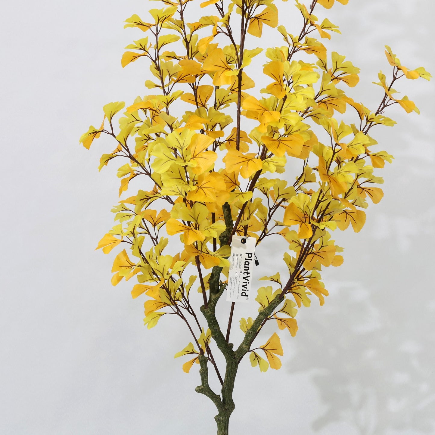 150cm Retro Autumn Yellow Non Detachable Artificial Ginkgo Plant