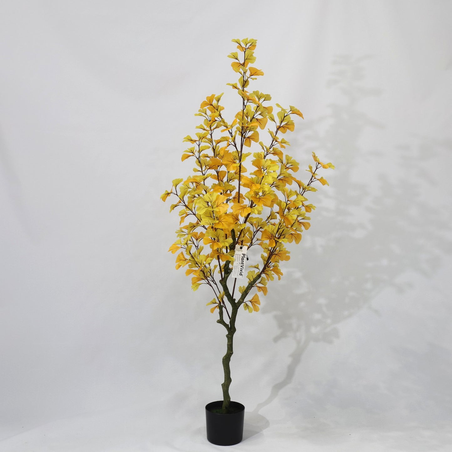 150cm Retro Autumn Yellow Non Detachable Artificial Ginkgo Plant