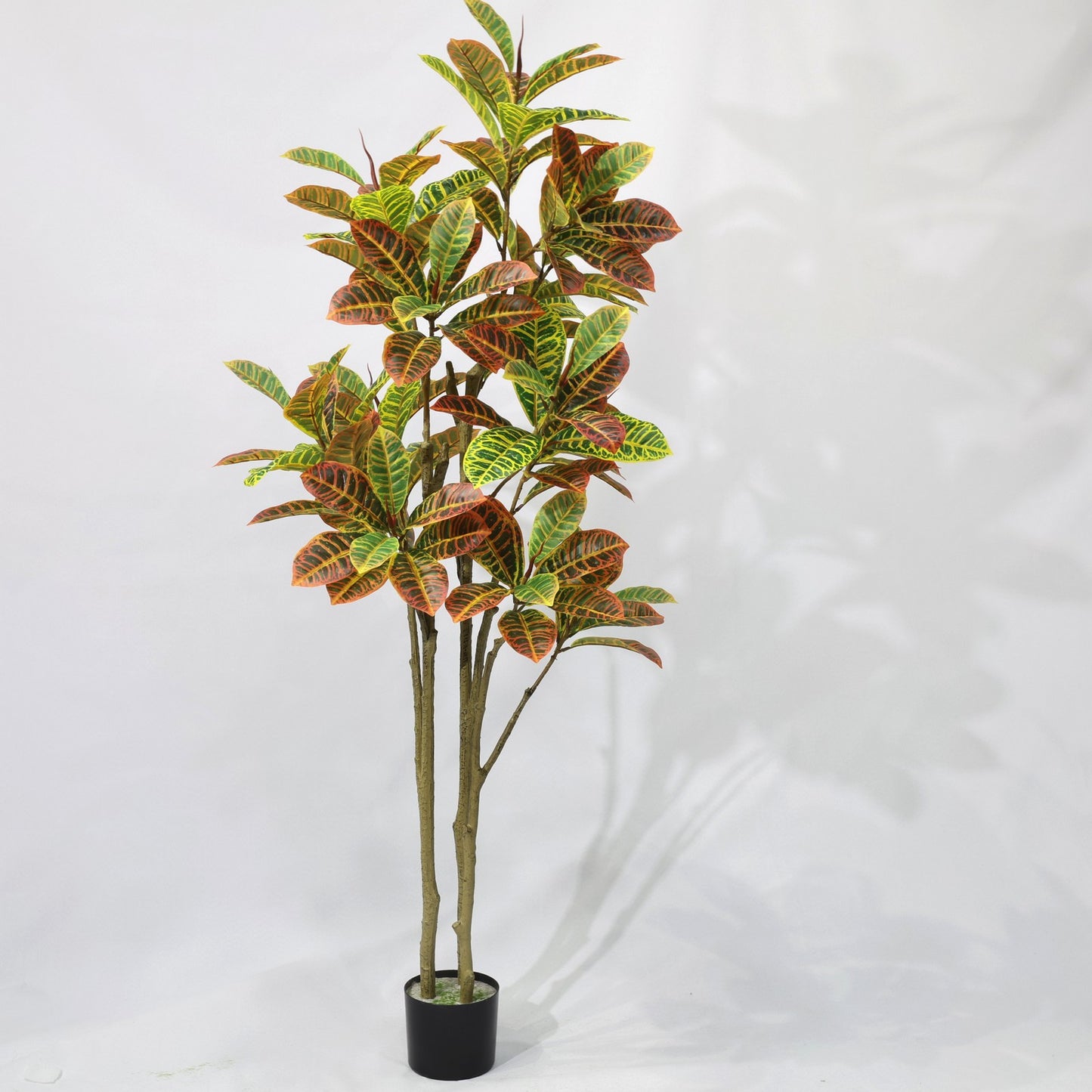 160cm Artificial Plant Colorful Variegated Leaves potted fake tree