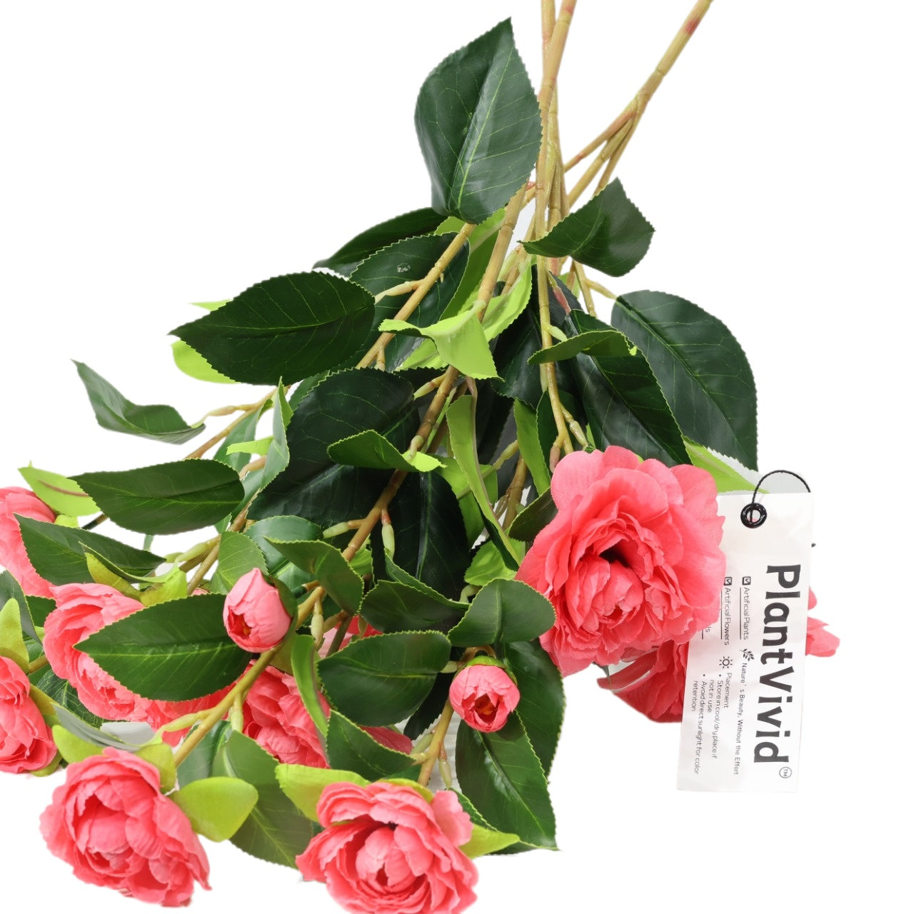 3Pcs Lush 60CM Red Artificial Camellia Bouquet Faux lifelike Flower