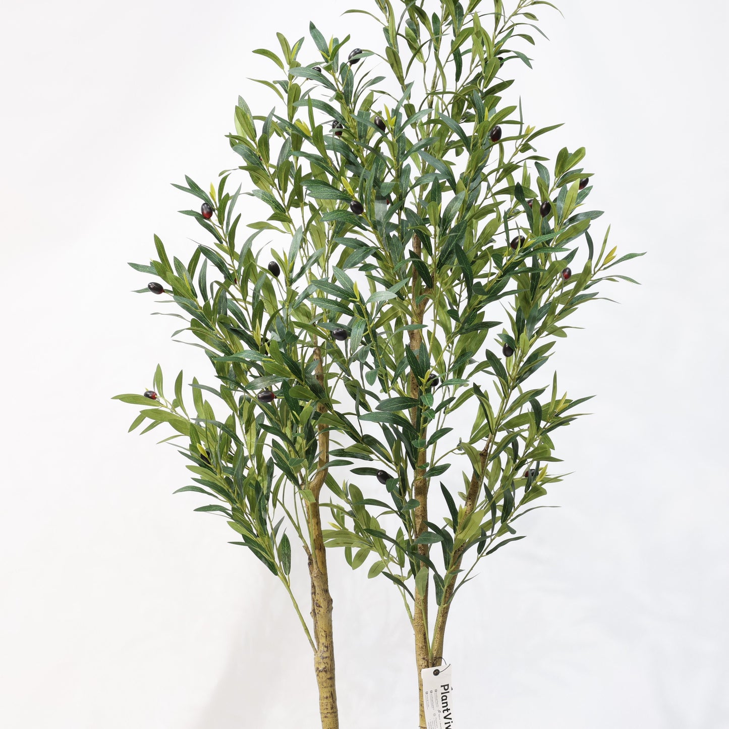 120cm Curved Trunk Artificial Olive Tree Detachable Potted Green Tree