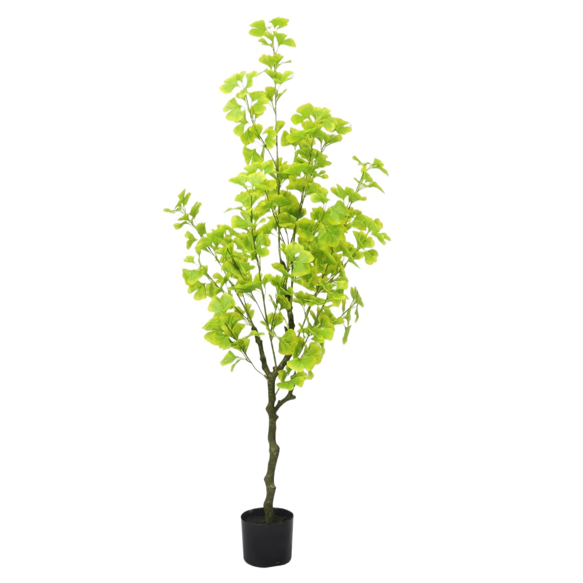 150cm Green Potted Artificial Ginkgo Plant Green leaves Lifelike