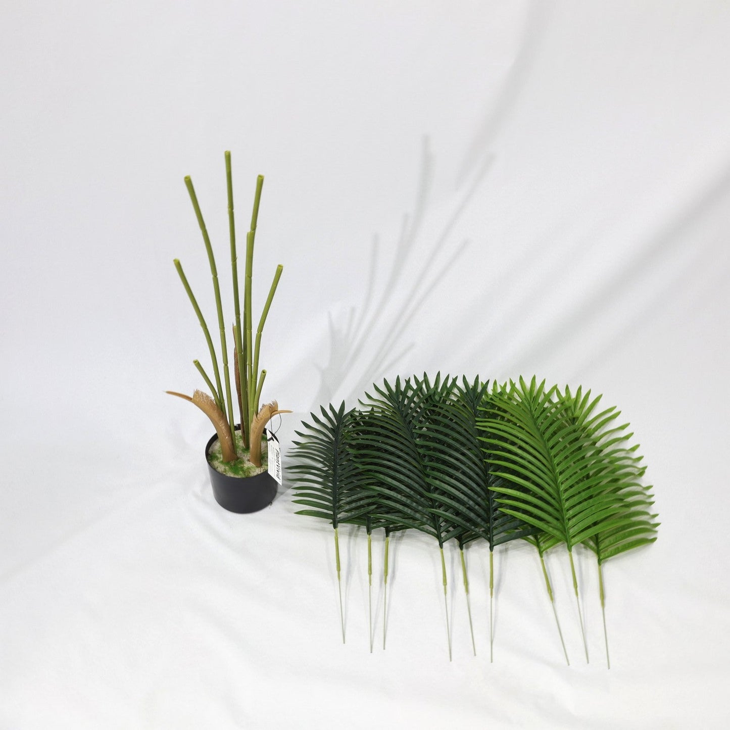 Τεχνητός Φοίνικας Areca 120cm με 9 Πράσινα Φύλλα, Ψεύτικο Φυτό Τροπική Διακόσμηση, Γραφείο, Σπίτι,