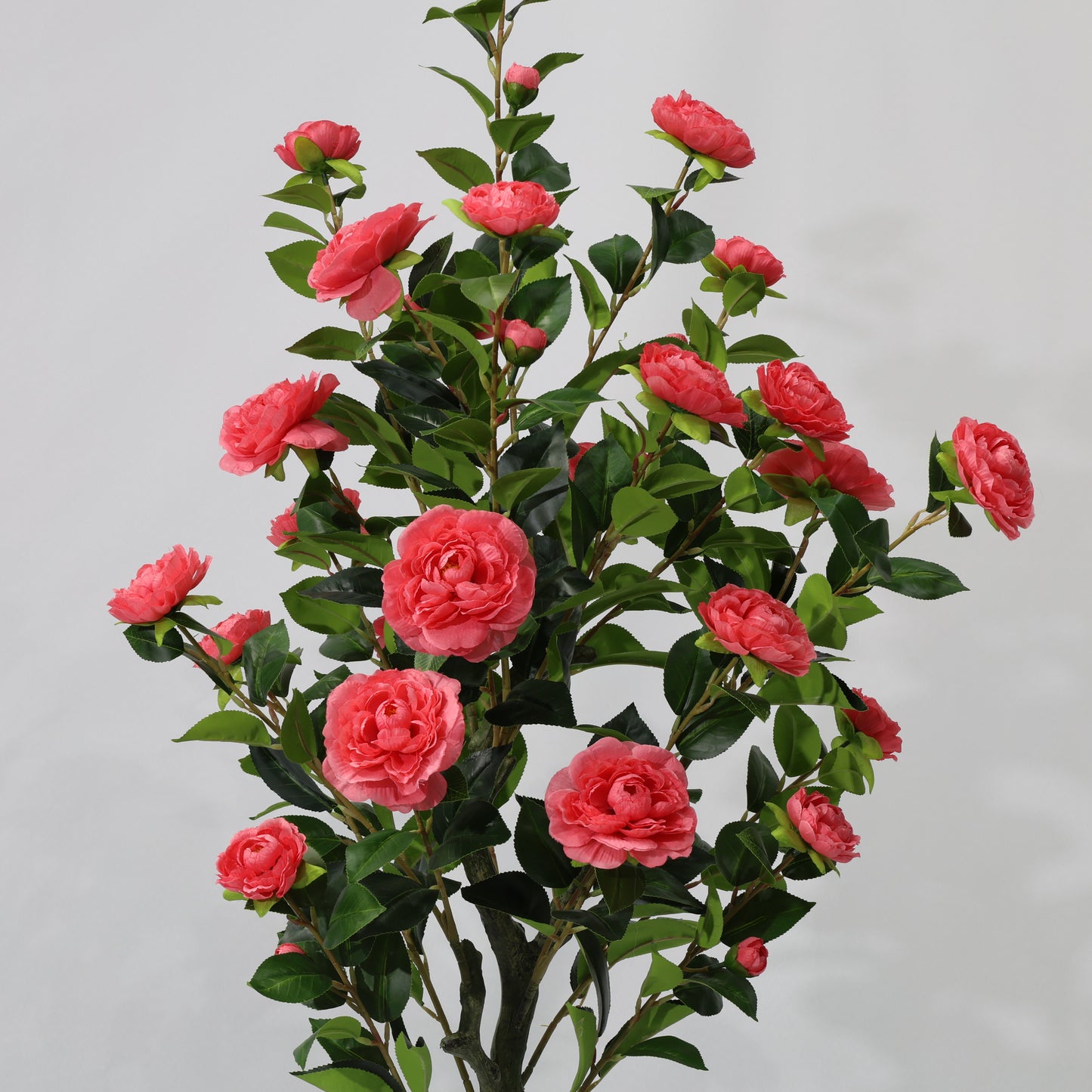 150cm Artificial Camellia Tree Red Blooms Non-Detachable Faux Plant