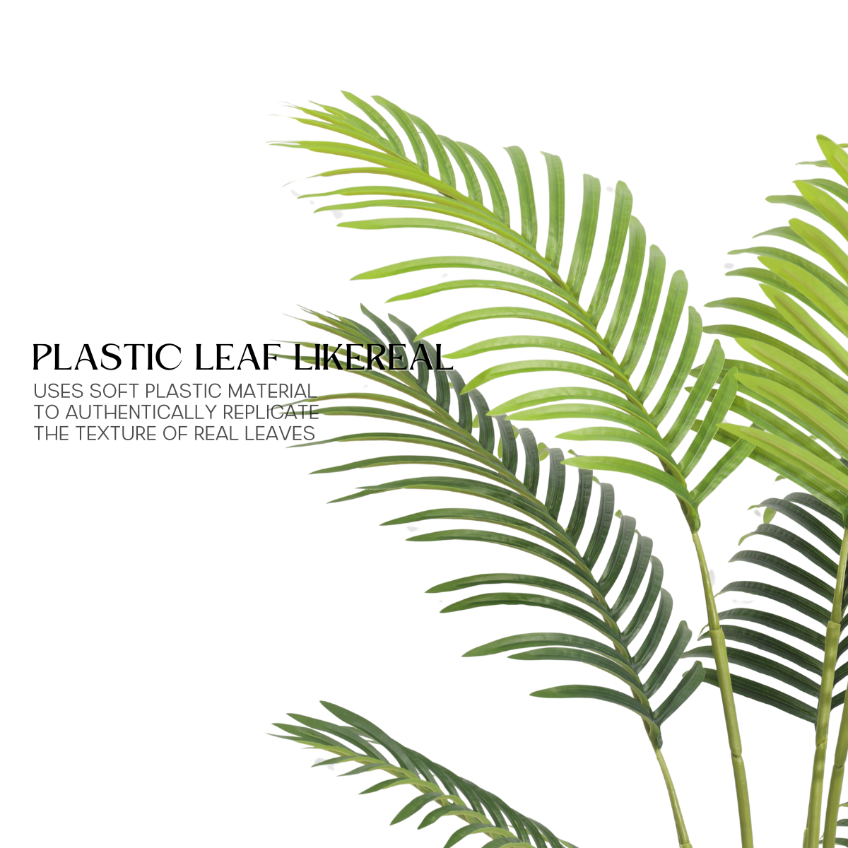 Τεχνητός Φοίνικας Areca 120cm με 9 Πράσινα Φύλλα, Ψεύτικο Φυτό Τροπική Διακόσμηση, Γραφείο, Σπίτι,