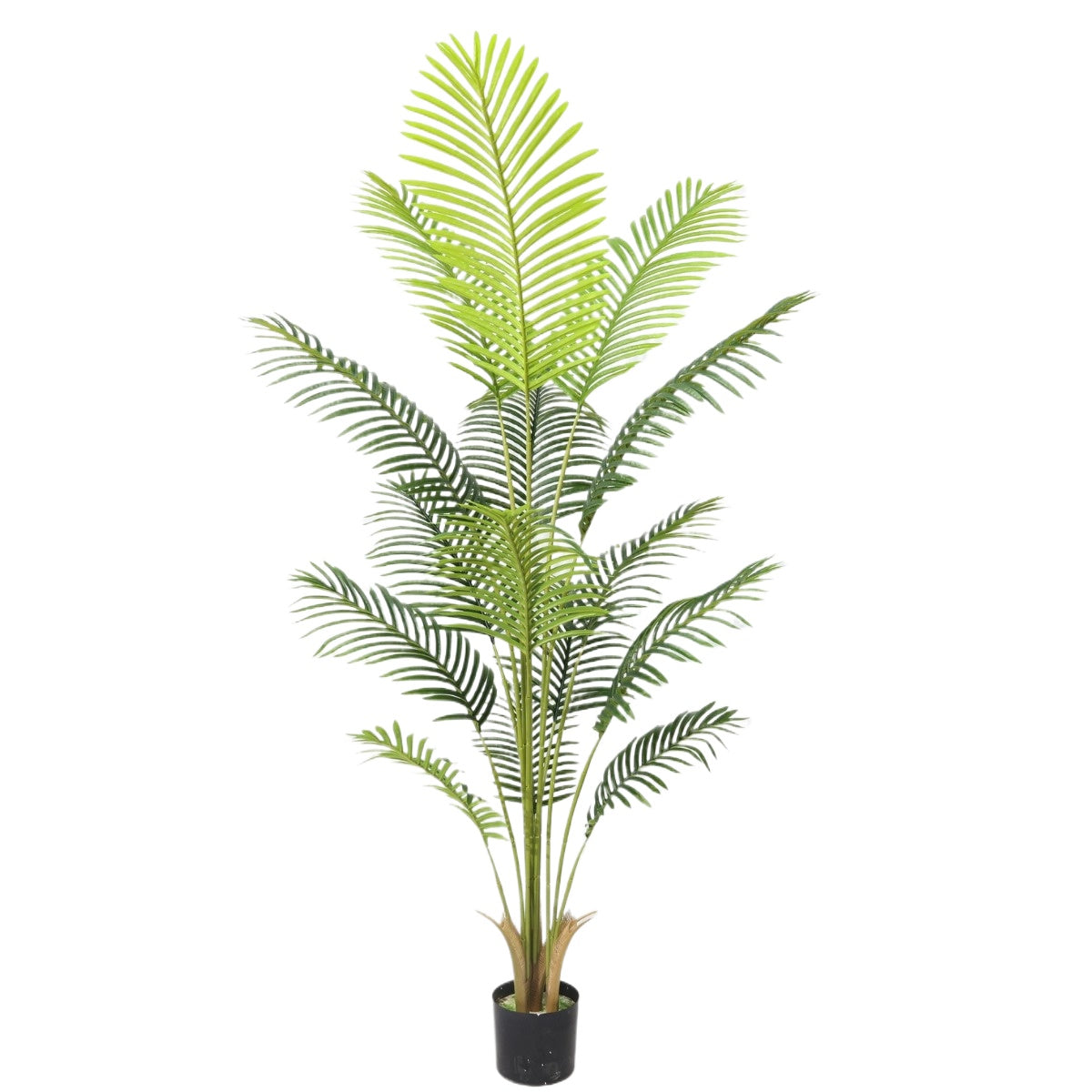 Τεχνητός φοίνικας Areca 180cm με 15 πράσινα φύλλα, ψεύτικο δέντρο τον κήπο του