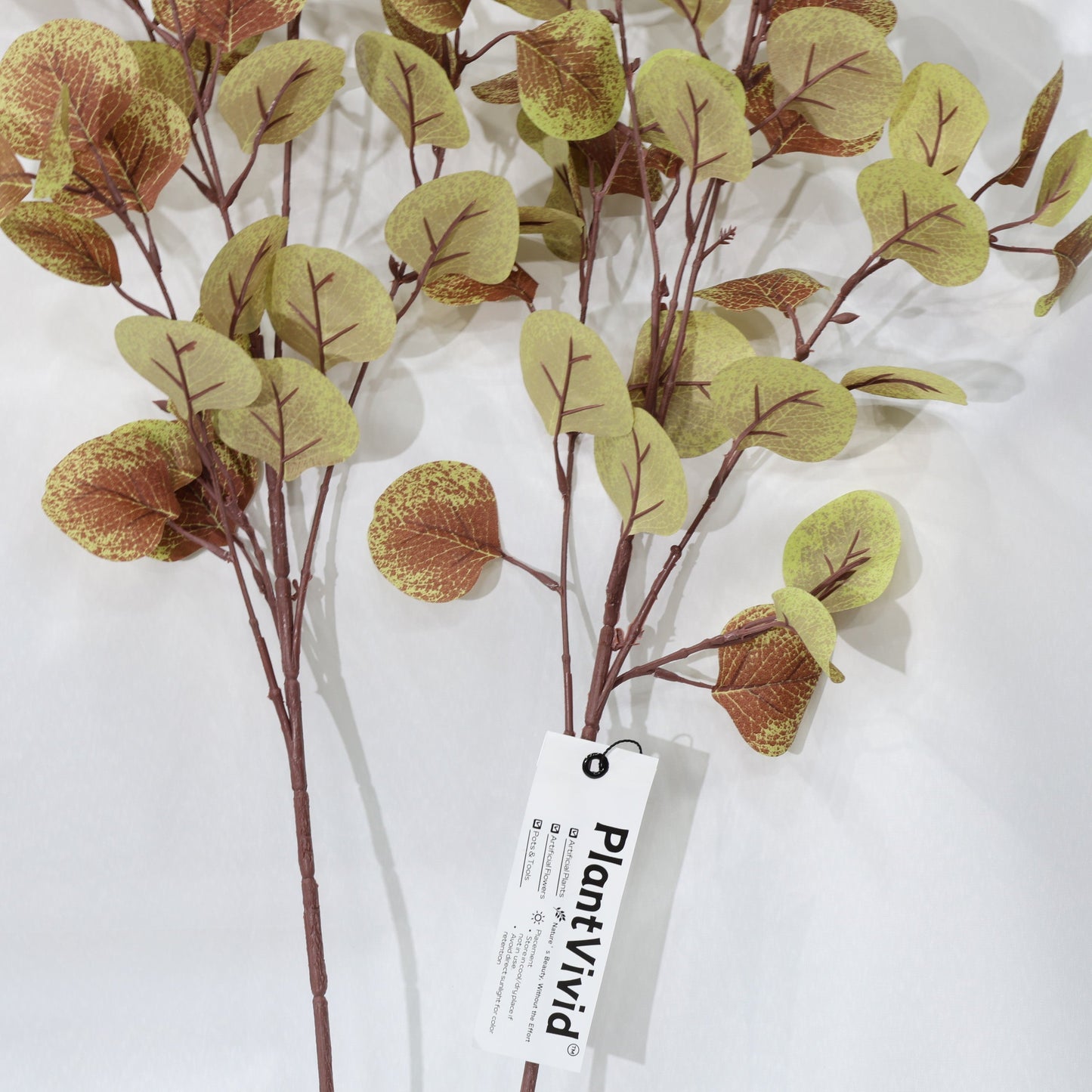2 Pcs 90cm Yellow Artificial Eucalyptus Branches Wedding Arrangements