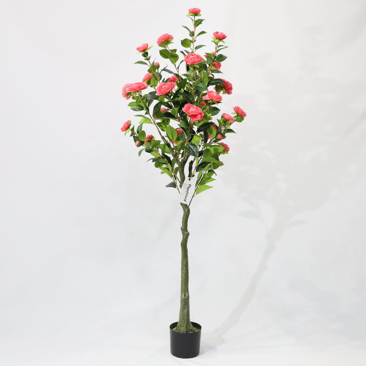 150cm Artificial Camellia Tree Red Blooms Non-Detachable Faux Plant