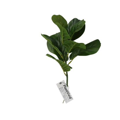 45cm Green Artificial Fiddle Leaf Fig Plant with 9 Lifelike Leaves Bendable Stem