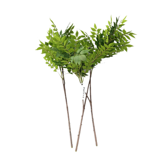 3 Pcs 70cm Artificial Plant Green Lacquer Branches Lush Faux Plants
