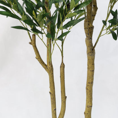 150cm Natural Bend Artificial Olive Tree Potted Plastic Green Olive Tree