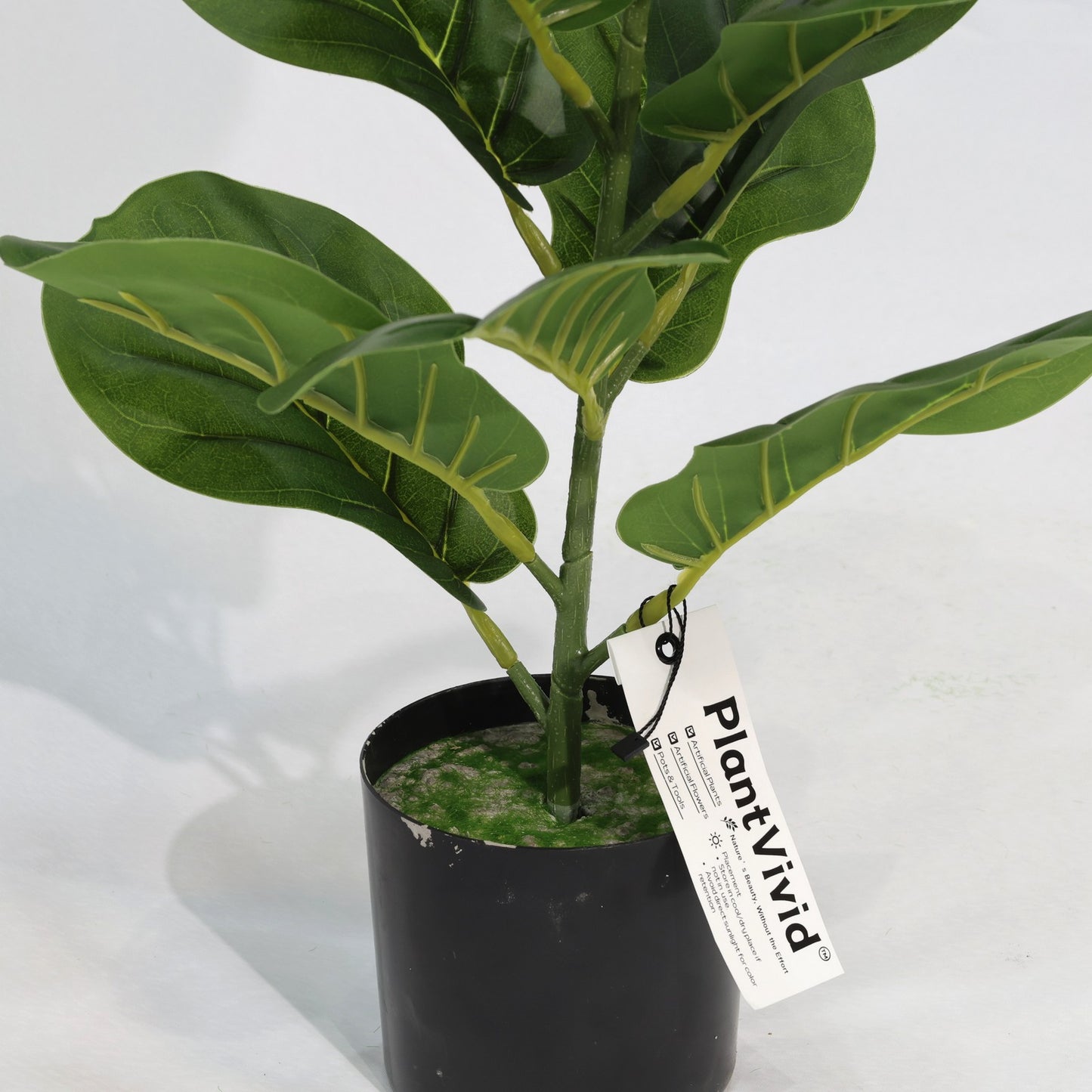 55cm Mini Plastic tree Fiddle Leaf Fig Potted Artificial Plant