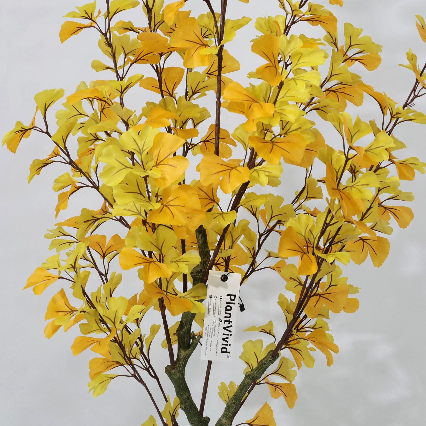 150cm Retro Autumn Yellow Non Detachable Artificial Ginkgo Plant