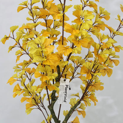 150cm Retro Autumn Yellow Non Detachable Artificial Ginkgo Plant