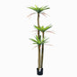 Pianta di Drago Artificiale (Corn Plant) 180cm con 3 Tronchi, Pianta Finta Tropicale in Vaso per Decorazione Ufficio e Casa Natale