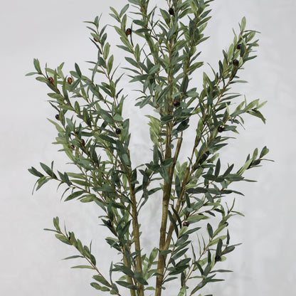 210cm Artificial Olive Tree Detachable Dual Branches - Realistic Foliage