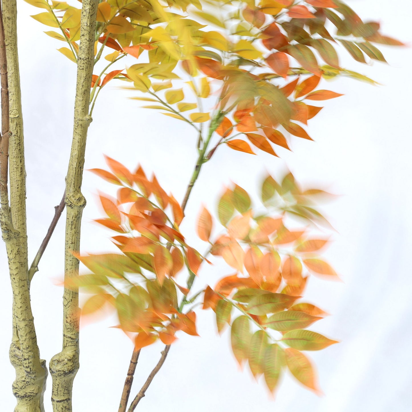 210cm Faux Tree Red Leaf Double Branch Artificial Sumac Plant