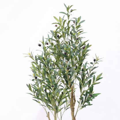 150cm Natural Bend Artificial Olive Tree Potted Plastic Green Olive Tree