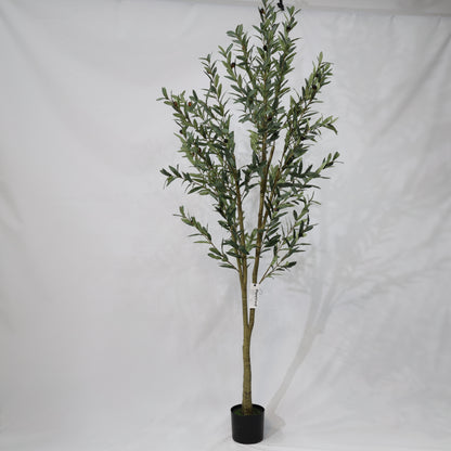 210cm Artificial Olive Tree Detachable Dual Branches - Realistic Foliage