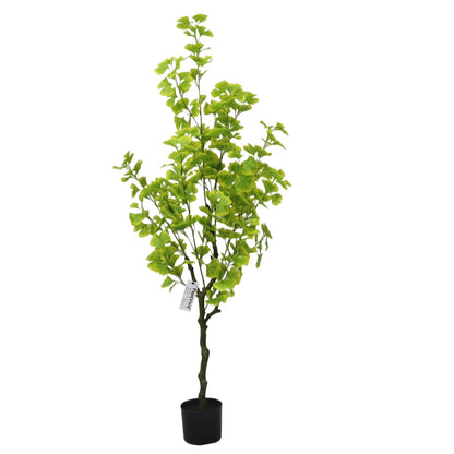 150cm Green Potted Artificial Ginkgo Plant Green leaves Lifelike