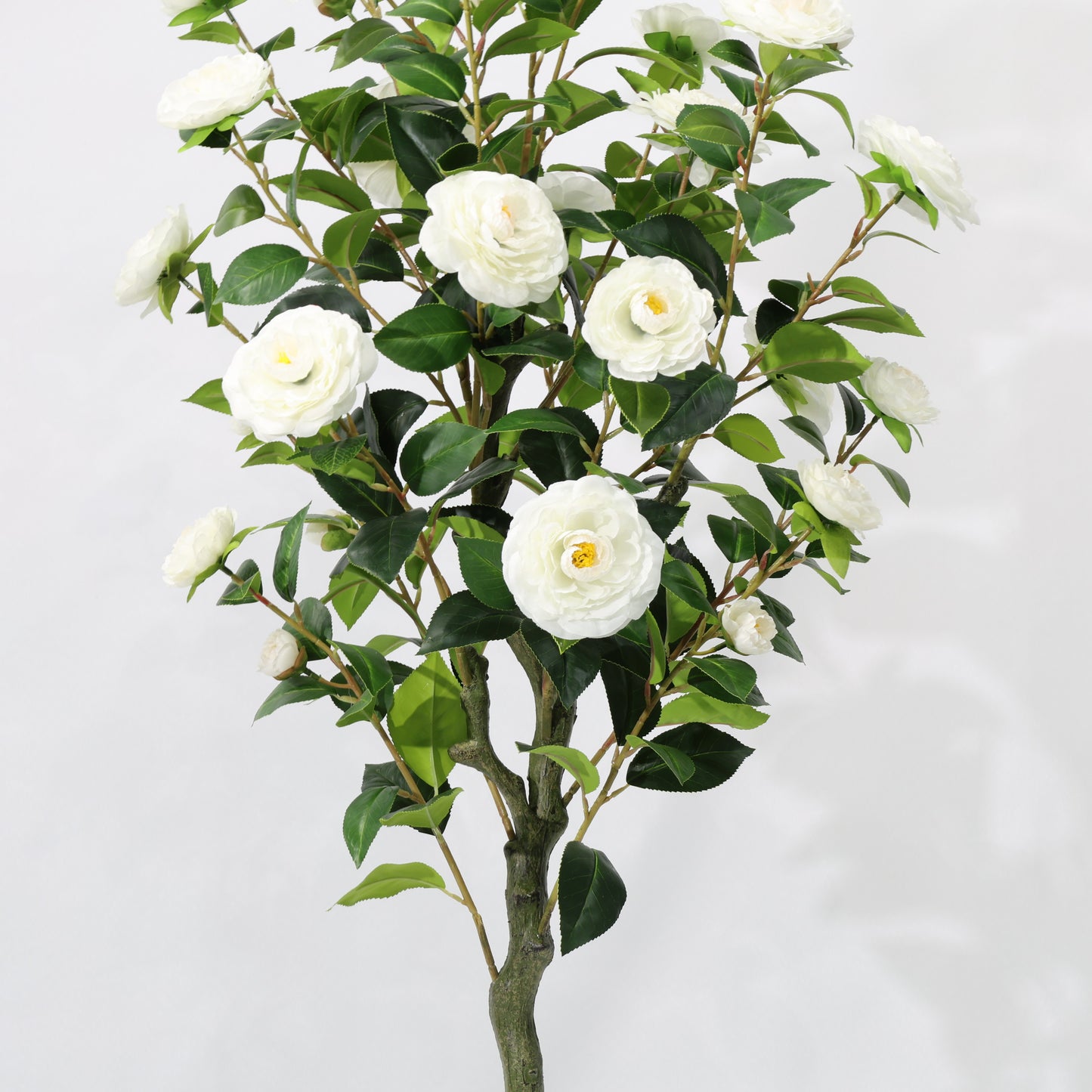 150cm Artificial Camellia Tree White Blooms Non-Detachable Faux Plant