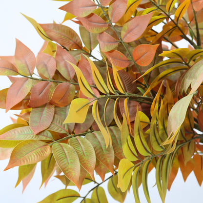 3 Pcs 70cm Artificial Plant Red Lacquer Branches Faux Plants Bendable Stems