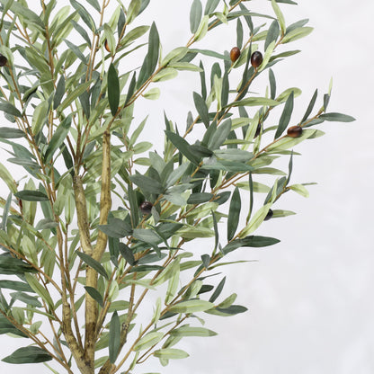 Olivo Artificiale Verde Smontabile 150cm, Pianta Finta in Plastica in Vaso per Decorazione Moderna Casa Ufficio Natale
