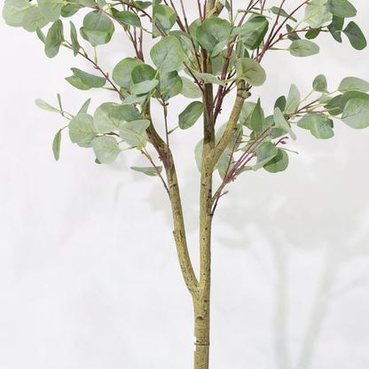 Eucalipto Artificiale Smontabile 120cm, Pianta Finta Verde Fresco per Decorazione Casa Ufficio Natale