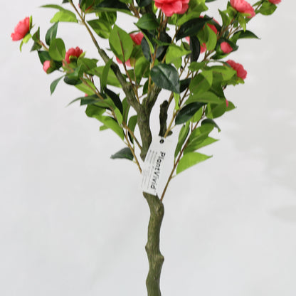 150cm Artificial Camellia Tree Red Blooms Non-Detachable Faux Plant