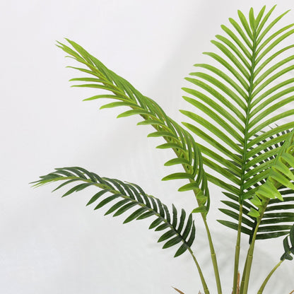 Palma Artificiale 90cm, Pianta Finta Tropicale Verde in Vaso con Foglie in Plastica per Decorazione Casa Natale