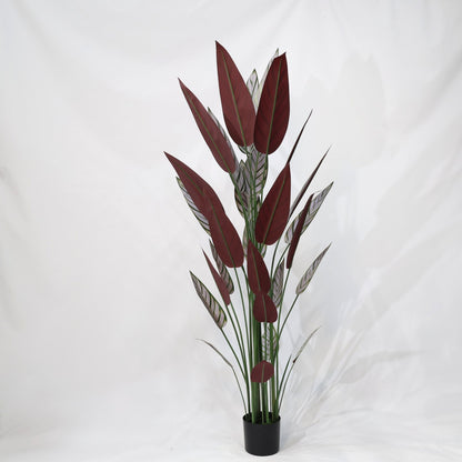 180cm Faux Cordyline Purple Leaf Artificial Plant with Sturdy Stem