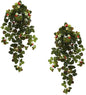 31in. Strawberry Hanging Bush with Berry (Set of 2)