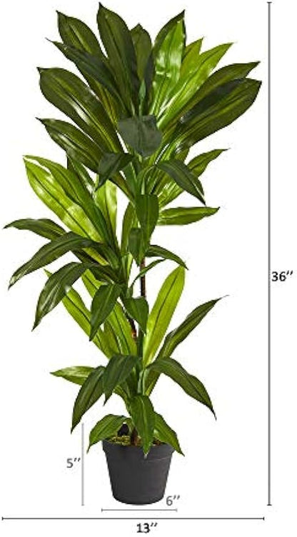 Nearly Natural 3ft. Dracaena Artificial Plant (Real Touch)