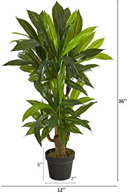 3ft. Corn Stalk Dracaena Artificial Plant (Real Touch)