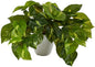 9in. Pothos Artificial Plant in White Planter (Real Touch)